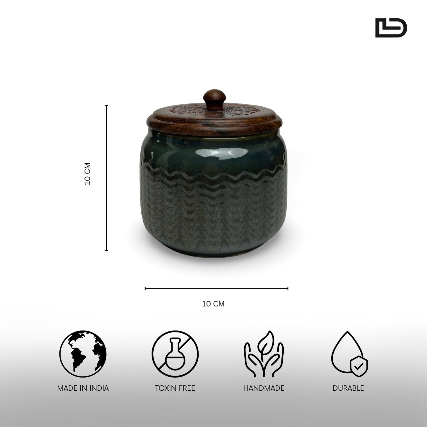 Forest Green Jars - Set of 2