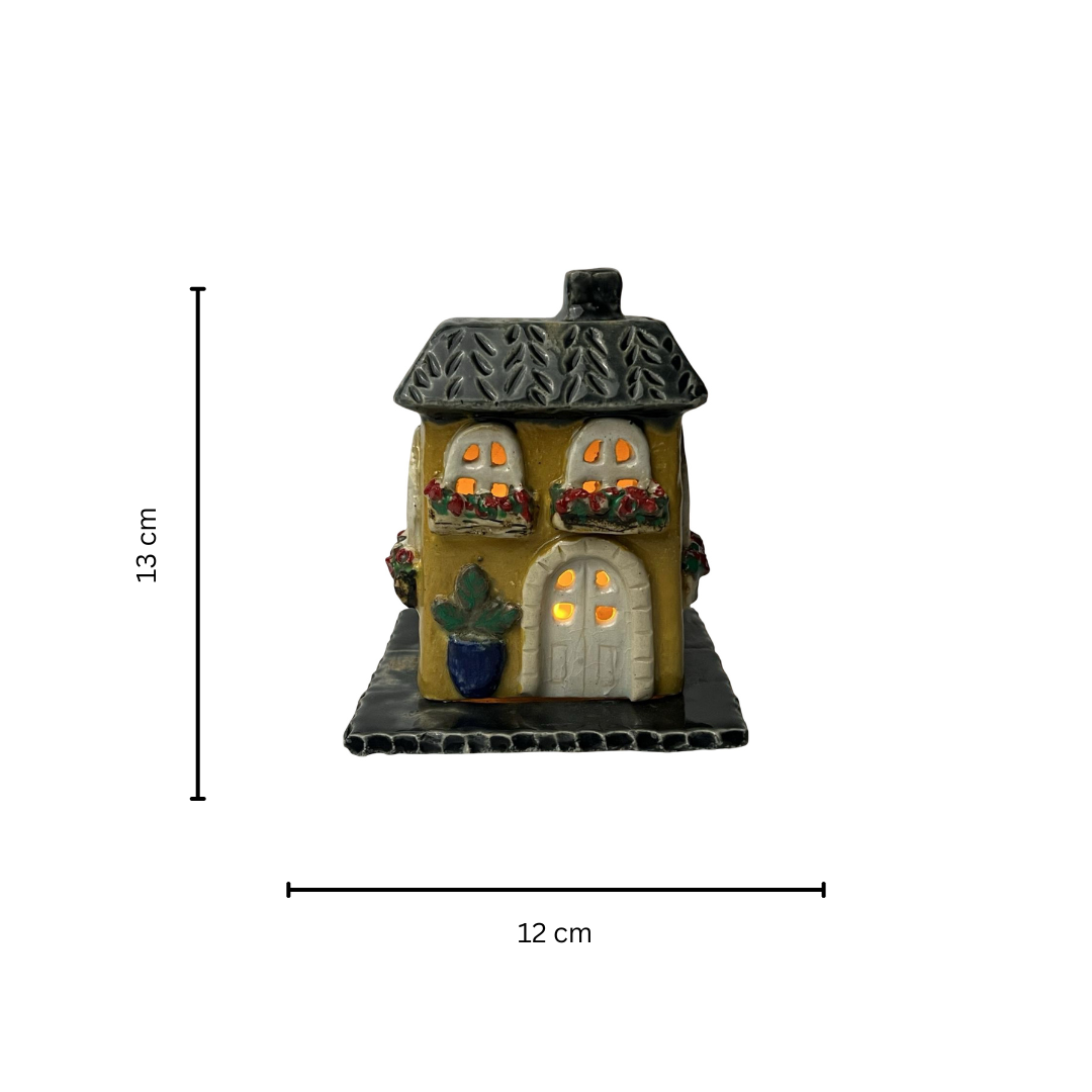 Floral Alp Tea Light Cottage
