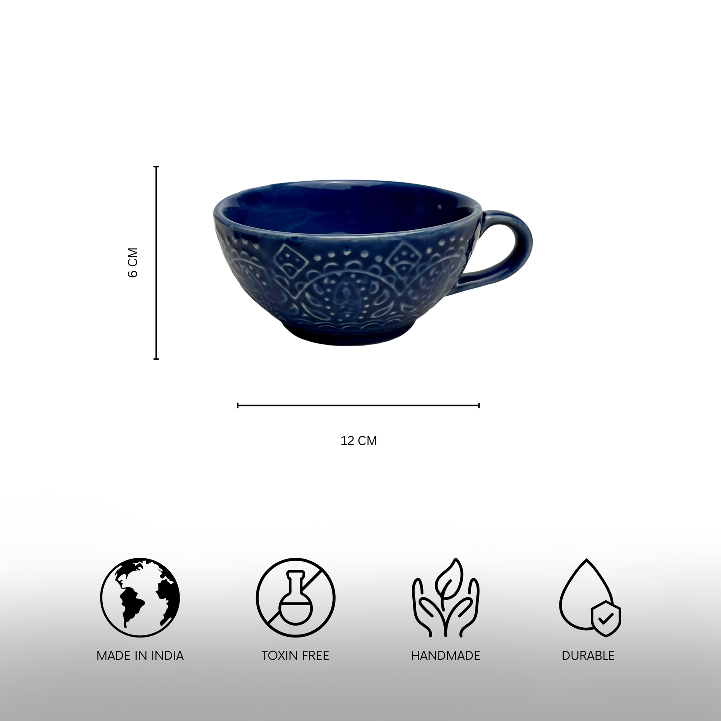 Cozy Blue Soup Cups - Set of 2