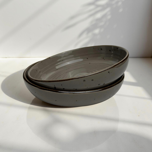 Pebble Grey Pasta Bowls - Set of 2