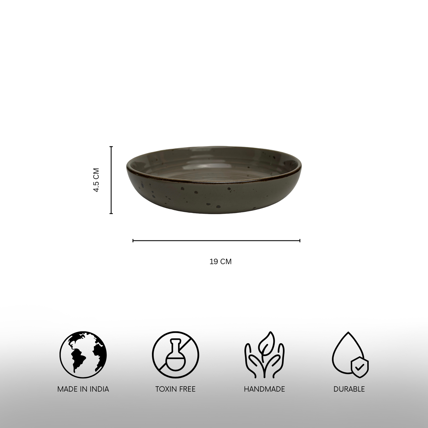 Pebble Grey Pasta Bowls - Set of 2