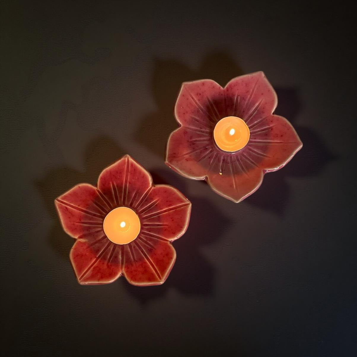 Cherry Blossom Tea light Holder - Set of 2