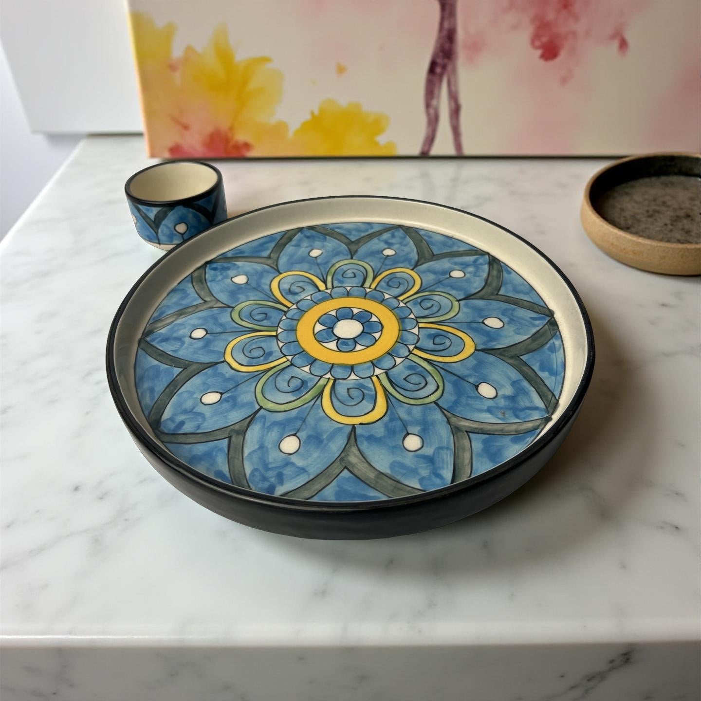 chip and dip set
snack serving platter
chip and dip plate
chip and dip platter