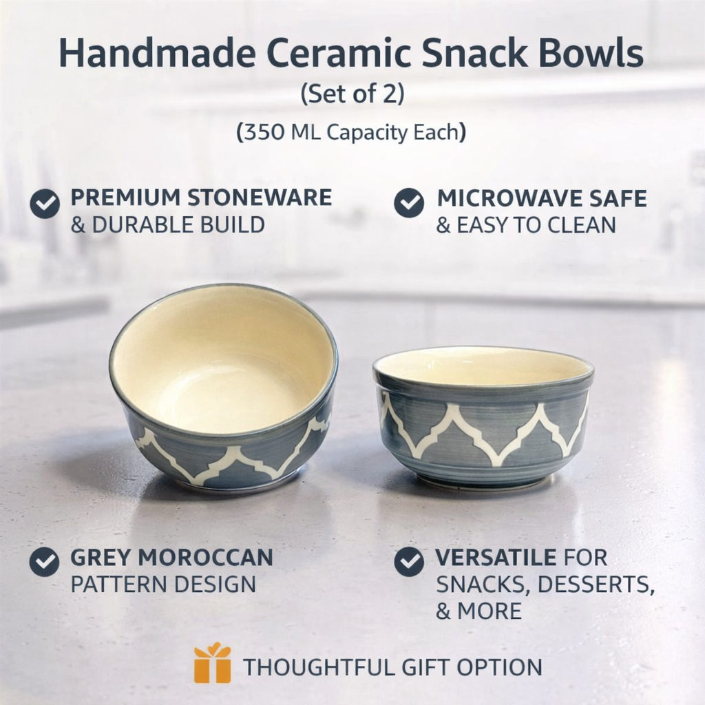 Moroccan Slate Snack Bowls - Set of 2