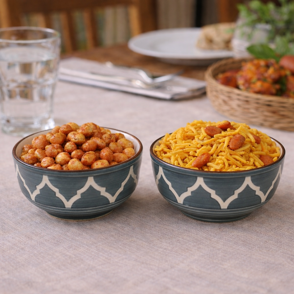 Moroccan Slate Snack Bowls - Set of 2