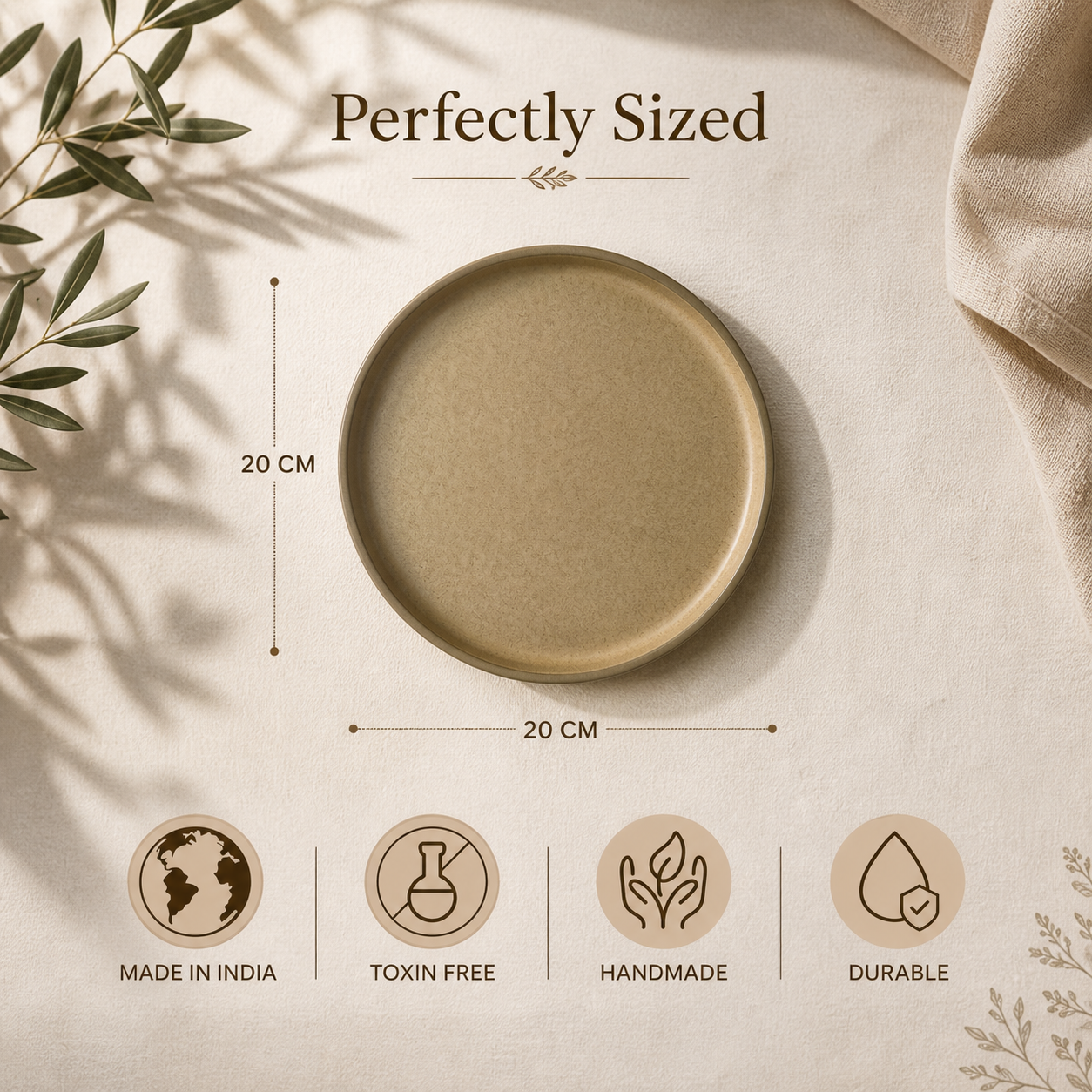Sepia Quarter Plates (Set of 4)