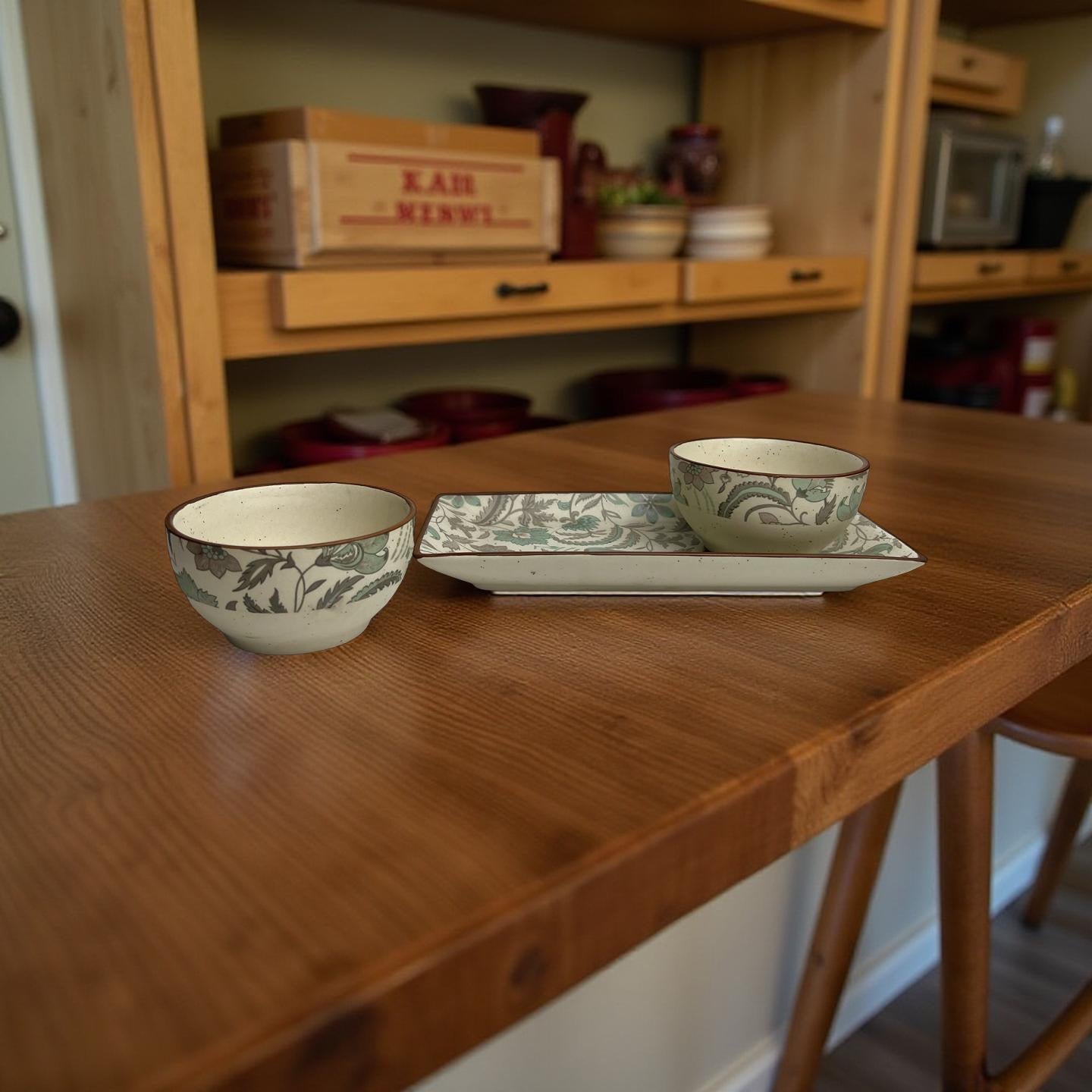 Autumn Whisper Serving Tray With Bowls